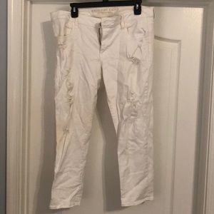 American Eagle white cropped jeggings size 14